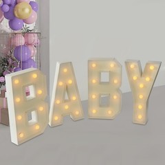 «BABY» Letter Light LED Light Up Letters for Baby Birthdays/Showers KT Board