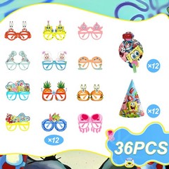 SpongeBob Paper Glasses SpongeBob Party Decoration Blowouts Hat Photo Booth Prop