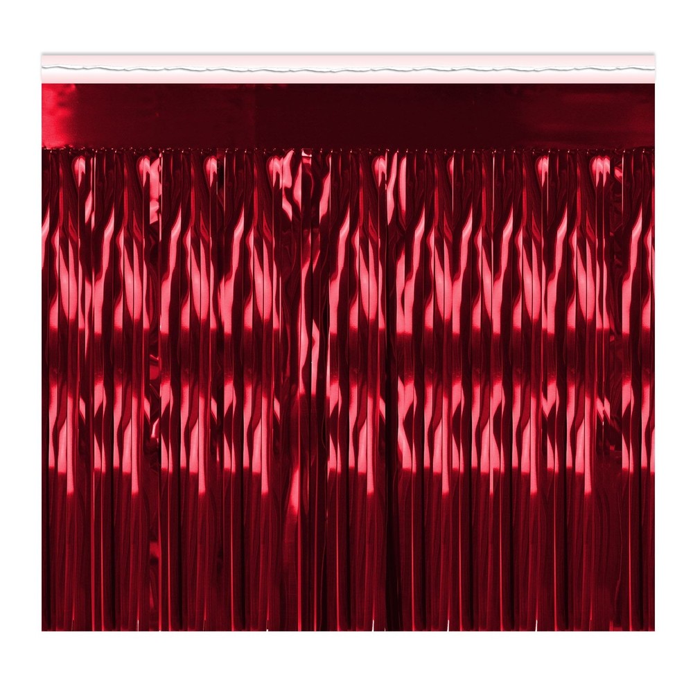 Beistle Red 1-Ply Metallic Fringe Drape – General Occasion | Party Supply