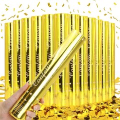 Gold Confetti Poppers – 12 Pack Golden Confetti Cannon for Wedding, Birthday,…