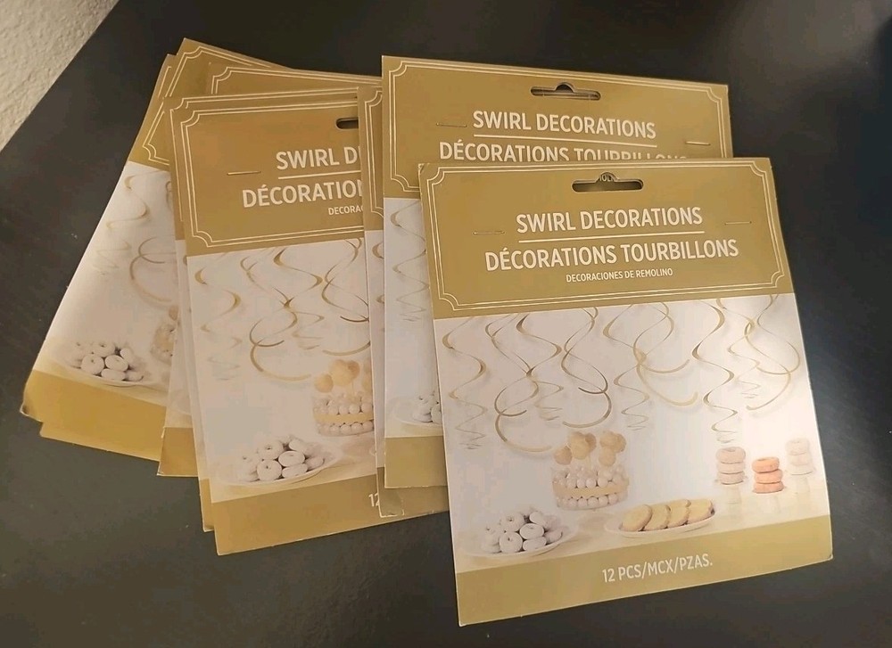 8x Swirl Decorations 12 Pcs. Per Pk.