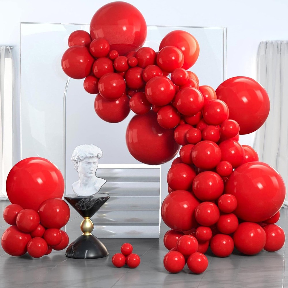 140PCS Red Balloon Arch Garland Kit 5 10 12 18 Inch Latex Party Decor Balloons