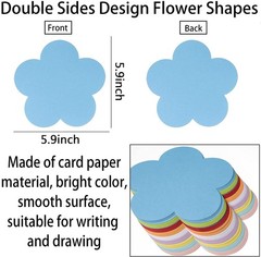Assorted Color Large Paper Flower Cutouts DIY Crafts Classroom Decor 240 PCS