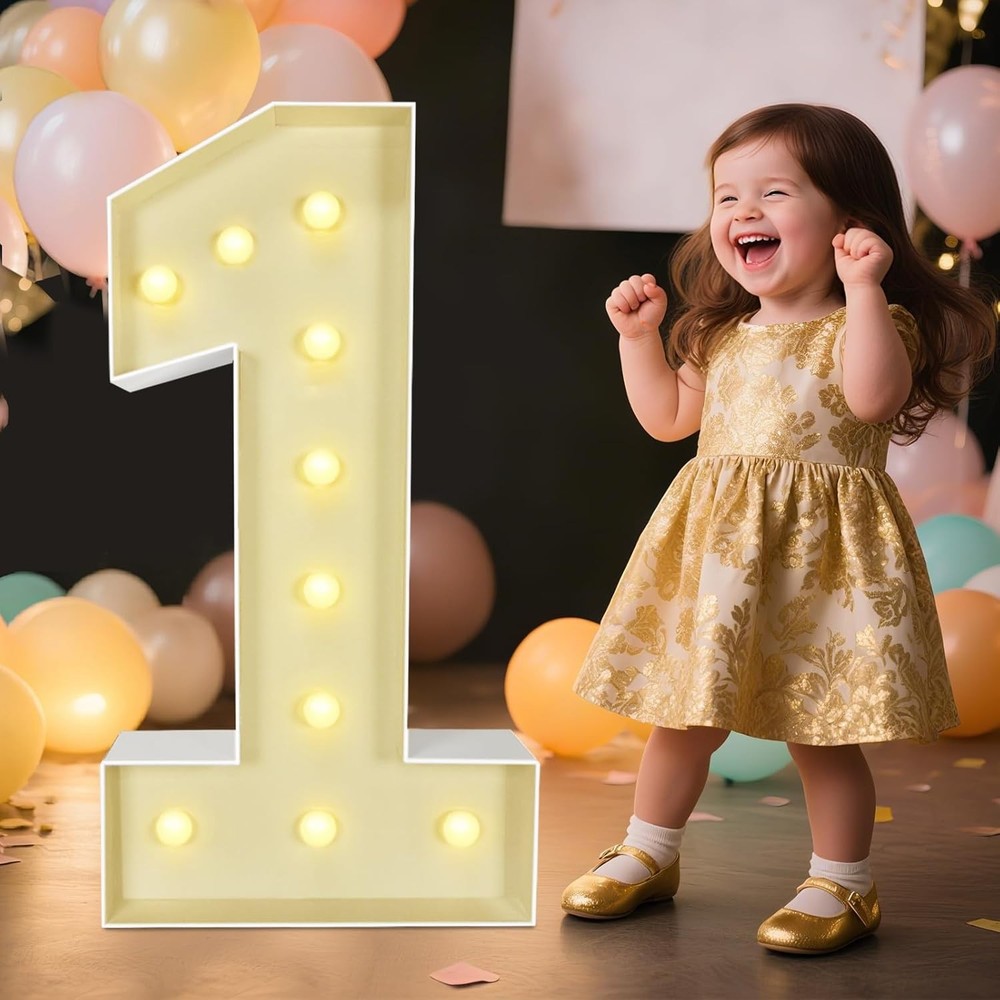 Marquee Light Up Numbers: 3FT Large Decorative Letters Signs for Party