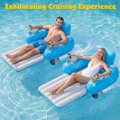 Inflatable Motorized Pool Floats for Adults – Rechargeable Pool Lounger with …