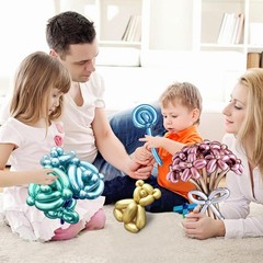 100 Pcs 260 Balloons Kit with Pump – Kids Premium Latex Twisting Long Balloon…
