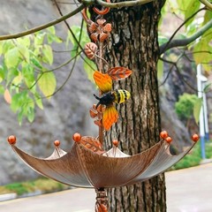 Stylish Iron Hanging Bird Feeder for Balcony Terrace For Courtyard Use