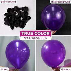 Dark Balloons 36 Inch – Pack Jumbo Large round Balloons for Wedding Graduat