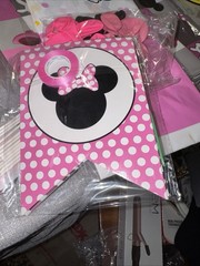 DISNEY MINNIE Character Decorations Set /Banner /Balloon/Headband NEW/a lot!!!!