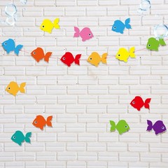 Fish Paper Cutouts Bulletin Board Decorations Colorful 6 Inch 200 PCS