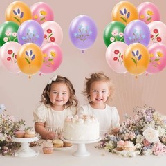 50Pcs Floral Party Decorations Balloons Set, Spring Summer Wildflower Floral