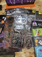 Bulk Halloween Decorations Set of 34 Pc , Decorating Kit, Wood Display, Spiders.
