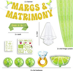 Margs And Matrimony Bachelorette, 65 Pcs Margs And Matrimony Decorations, Margar