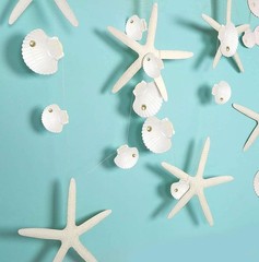 White Finger Starfish Sea Shell Garland Under The Sea Party Decorations Merma…