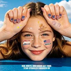 34 Trendy Patriotic Temporary Tattoos for 4th of July & Labor Day Celebrations