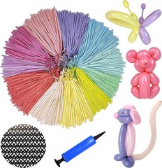 Globos largos de látex, 260Q de colores surtidos, globos largos mágicos