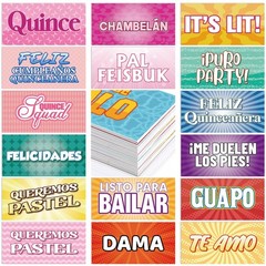 24 Designs Spanish Quinceanera Photo Booth Props 15th Birthday Colorful