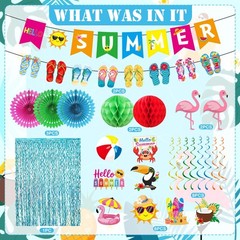 Hello Summer Party Decorations – 17 Pcs Pool Beach Supplies Favors for Home B…