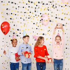 410 Pieces Bee Gold Glitter Yellow Black Circle Honeycomb Hexagon Confetti Decor