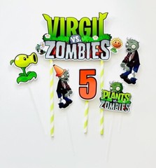 Personalized Plants vs Zombies Cake Topper