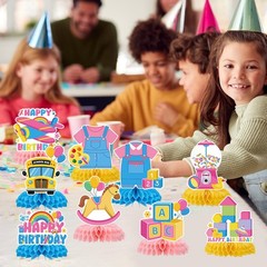 Rachell Teacher Party Decorations – 9Pcs Cartoon English Teachers Honeycomb C…