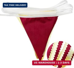 Burgundy Party Decorations Gold Maroon Beige Fabric Triangle Pennant Banner Garn
