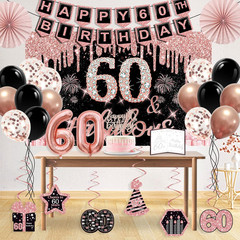 60Th Birthday Decorations for Women,32Pcs 60Th Birthday Party Decorations,Includ