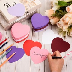 360 PCS Valentines Day Heart Cutouts Assorted Color Paper Shape Crafts