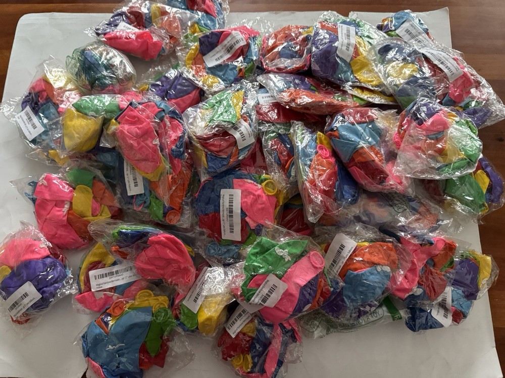 Liquidation Lot Of 50 Mermaid Rainbow Balloon 16 Count Latex Packages
