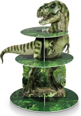 3 Tier Dinosaur Cupcake Stand Party Decorations Dinosaur Theme Cupcake Holder De
