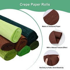 Crepe Paper 8.2ft x 20 Inch Coffee Soft Wide Streamer Sheet Flower Making