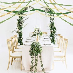 Baby Shower Decorations, Crepe Paper Streamers Green Gold Party Decorations5 …