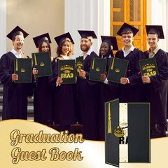Graduation Party Decorations, Black Gold Class of 2026 Congratulations Grad