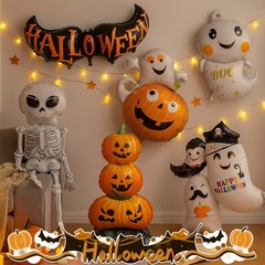 Halloween Balloon Decoration Inflatable Ghost Pumpkin Skeleton Scary Party Decor