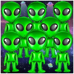32 Green Alien Balloons – 8 Pack Inflatable Fun Decorations for Parties