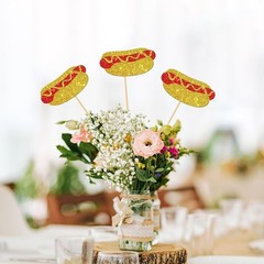Easy Assemble Hotdog Centerpiece Sticks – Perfect for Baby Showers & Birthdays