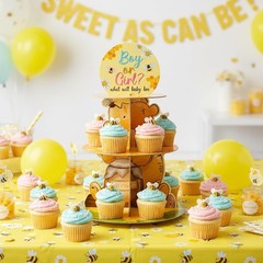 Charming Winnie the Pooh 3-Tier Cupcake Stand for Baby Showers & Gender Reveals