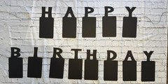 Birthday Party Decorations • Happy Birthday Photo Banner Black