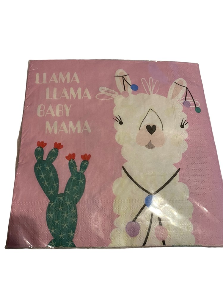 NEW Table Fun Cactus Llama Llama Baby Mama Baby Shower Party Napkins Set of 20