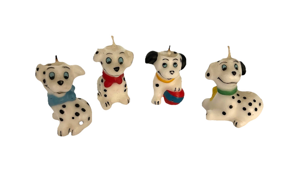 Dalmation Puppy Birthday Candles Cake Decor Dalmation Dog Set of 4