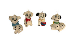 Dalmation Puppy Birthday Candles Cake Decor Dalmation Dog Set of 4