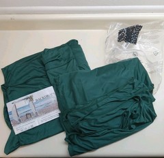 2 Dark Green Backdrop Curtains. 105