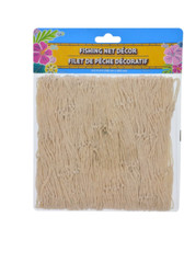 Luau FISH NET NETTING Decoration for Beach Pool Party Tiki Bar ~ 6×8 ft ~Natural