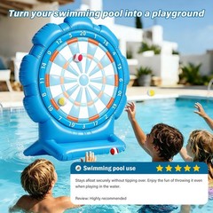 Best Pool Toys Game for Teens, Inflatable Dart Board Toss Pool Games with 10 …