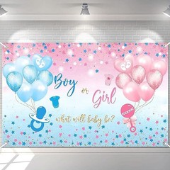 Gender Reveal Backdrop 7.3ft x 5.9ft Telon de Fondo Revelacion de Genero