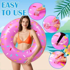 Inflatable Pool Rings 36/45in Jumbo Float Tubes for Summer Beach Parties
