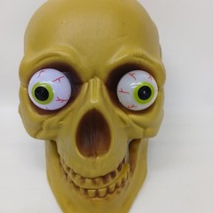 SKULL HEAD LIGHT UP EYES Halloween Prop Skeleton Tested, Eyes Change Colors