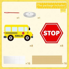 Back to School Bus Centerpiece Sticks for Classroom First Day of School Party