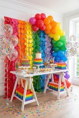 Ultimate Big Circle Dots Party Garland Streamer Backdrop (290 Ft Total, 40 St…