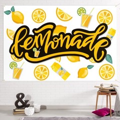 Lemonade Backdrop Banner Decor White – Lemon Party Theme Decorations for Lemo…